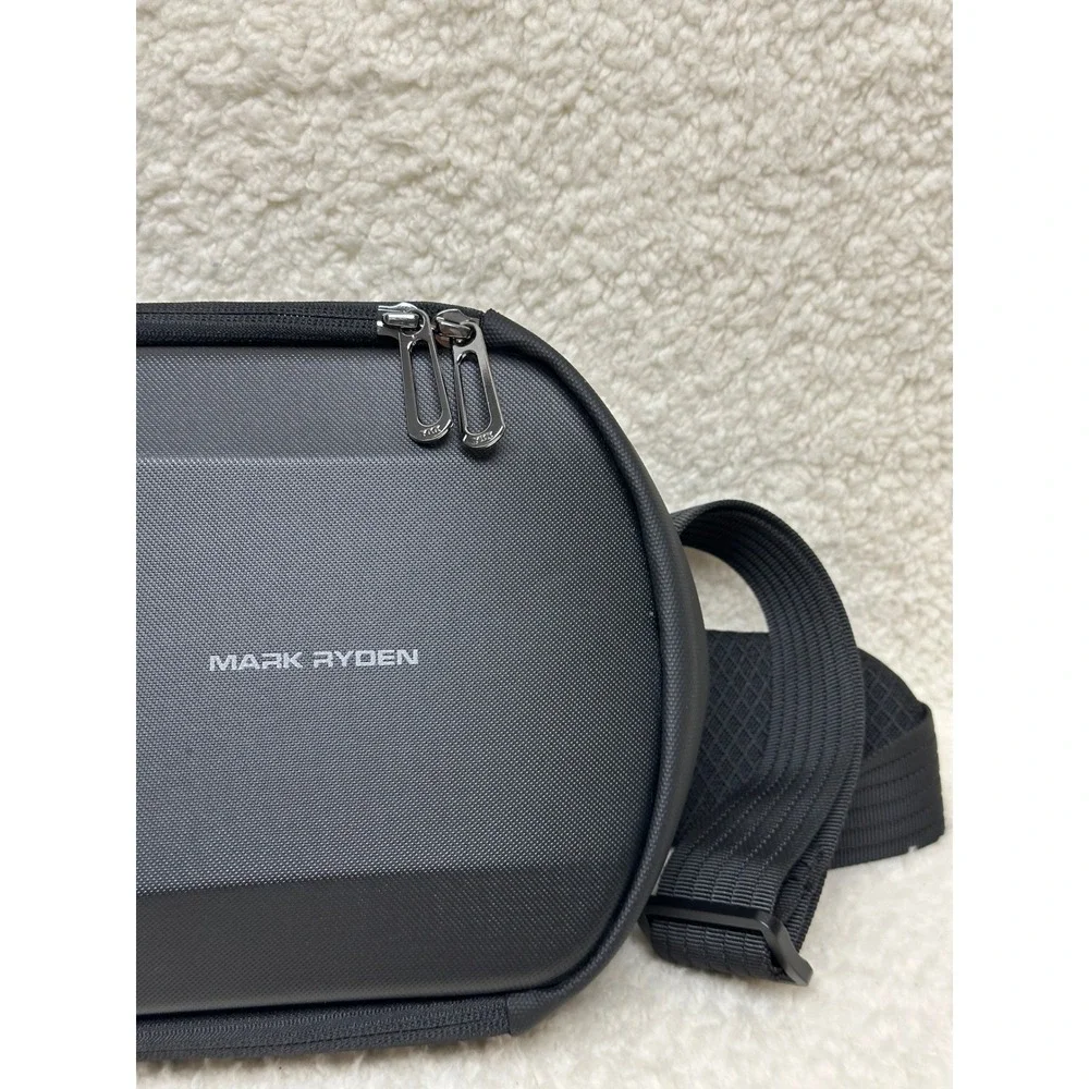 Mark Ryden Sling Bag Hardshell Crossbody Tech USB Charging Port Black